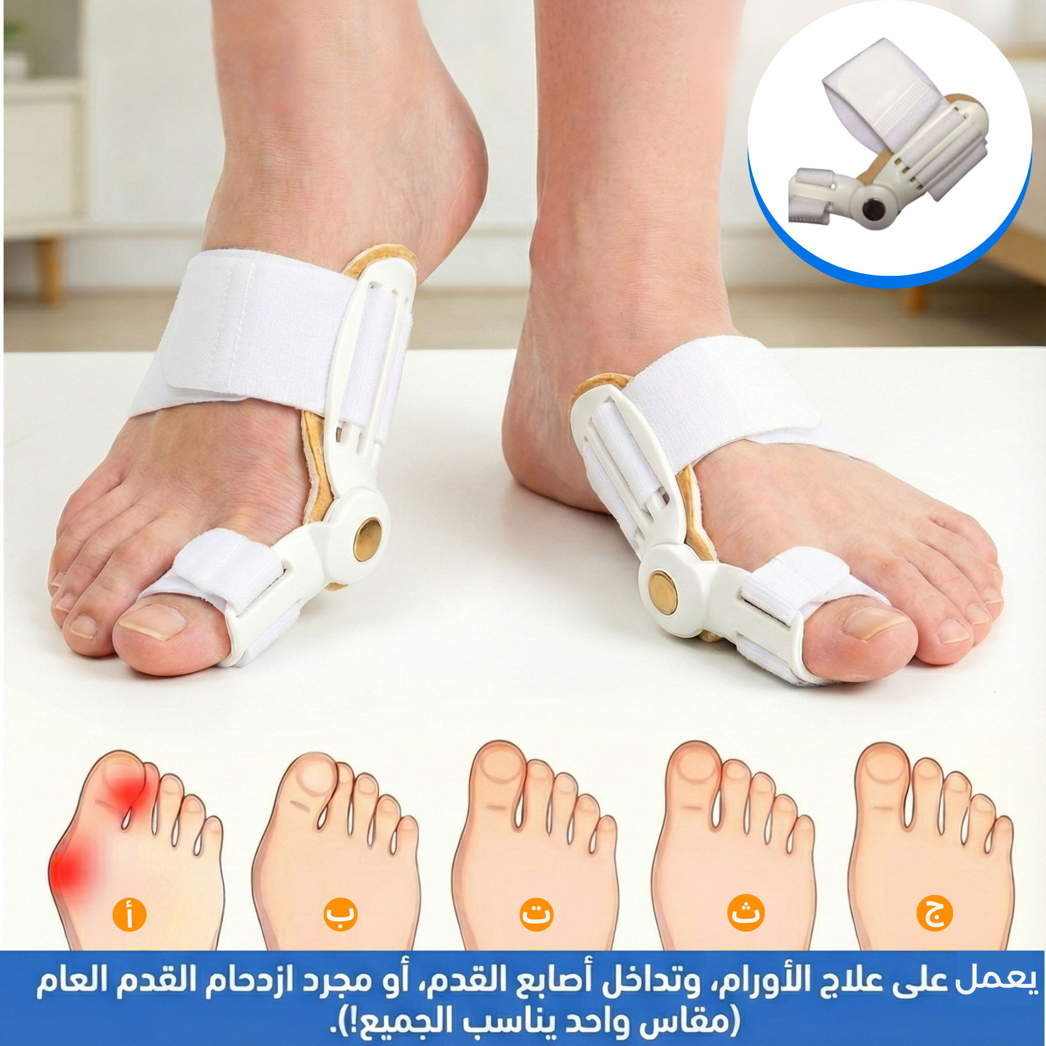 وداعاً للألم: جبيرة تصحيح إبهام القدم